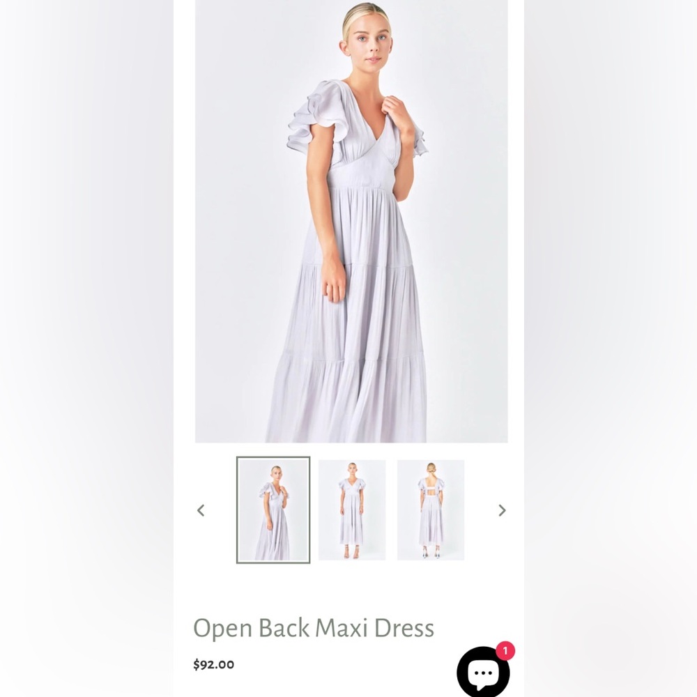 Endless Rose Shimmering Silver Dress